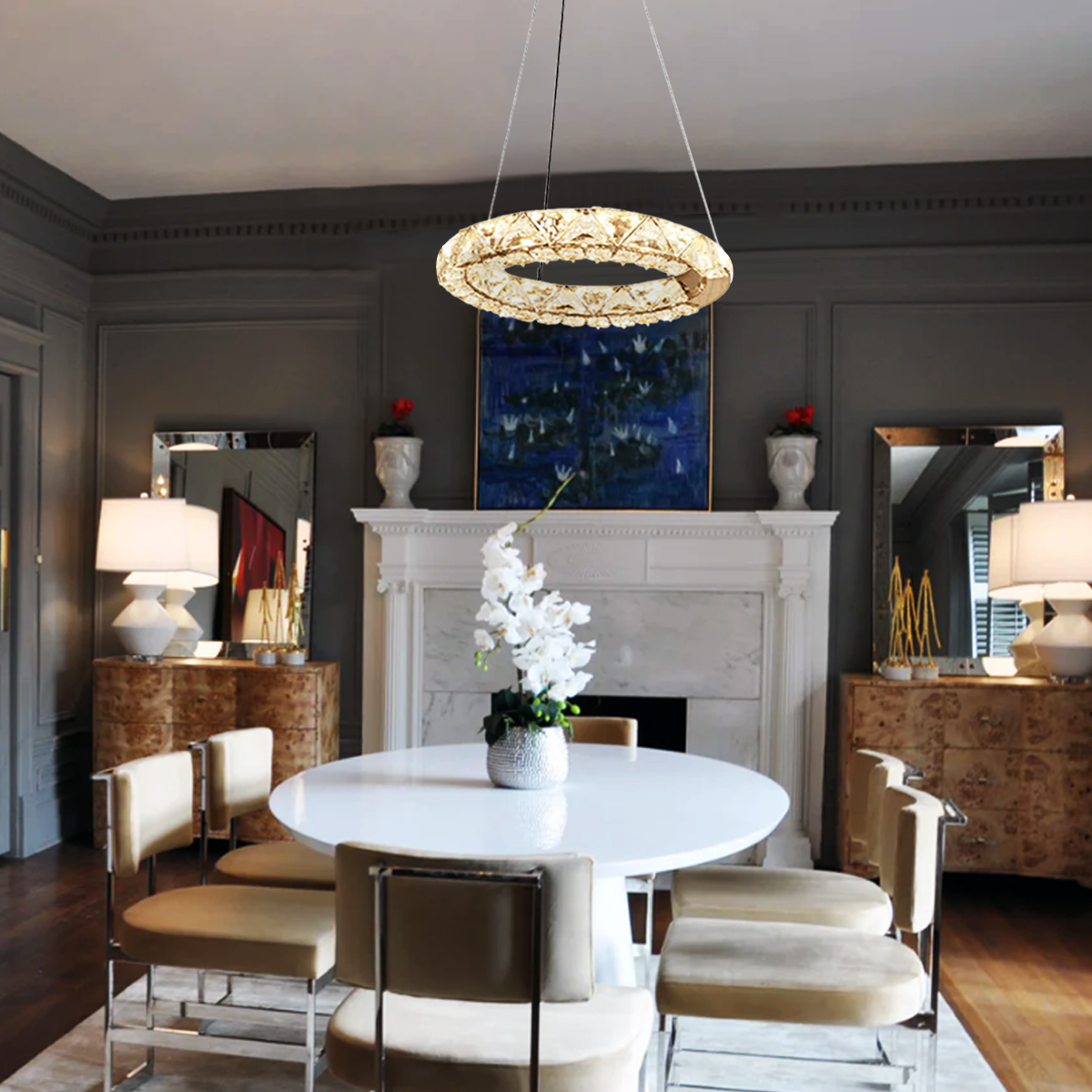 Cryls Jana Modern Chandelier - Crystals-1-Luxehomezone