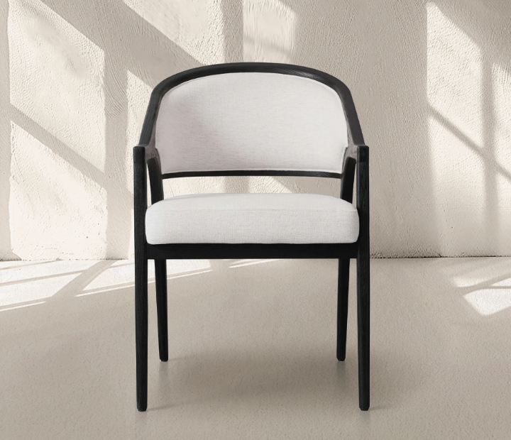Artmee Upholstered Back Dining Arm Chair