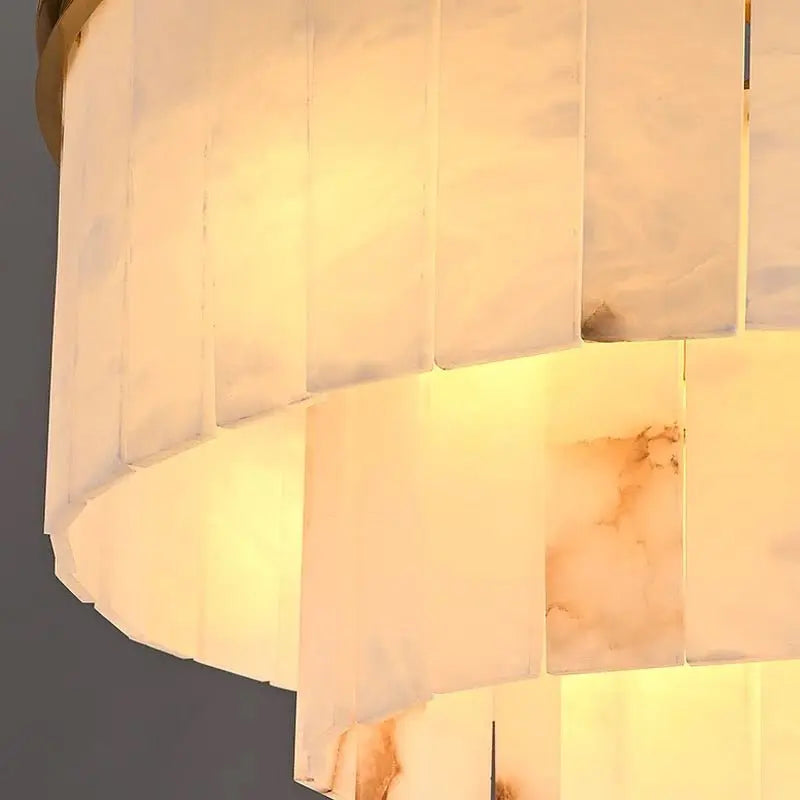 Galadriel Alabaster Multi-Tiered Round Chandelier