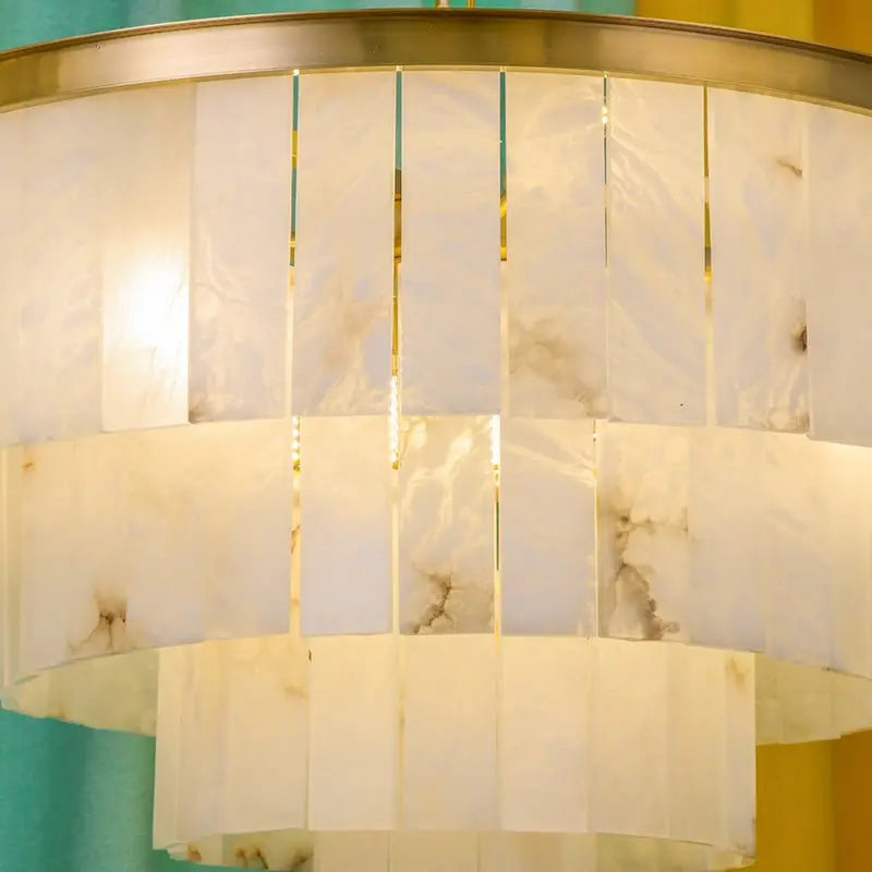 Galadriel Alabaster Multi-Tiered Round Chandelier