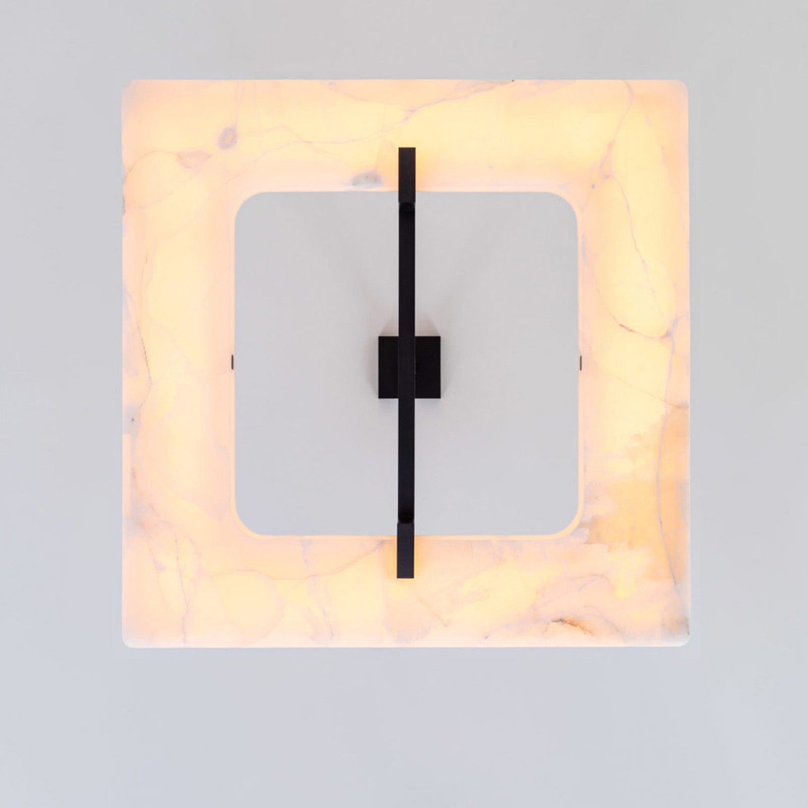 Aidan Modern Square Alabaster Chandelier - Alabaster, Alabaster lightings, Bedroom, Black, CCCC, Chandelier, Chandeliers, Dining & Kitchen, Living Room, metal, Modern, Rectangular-1-Luxehomezone