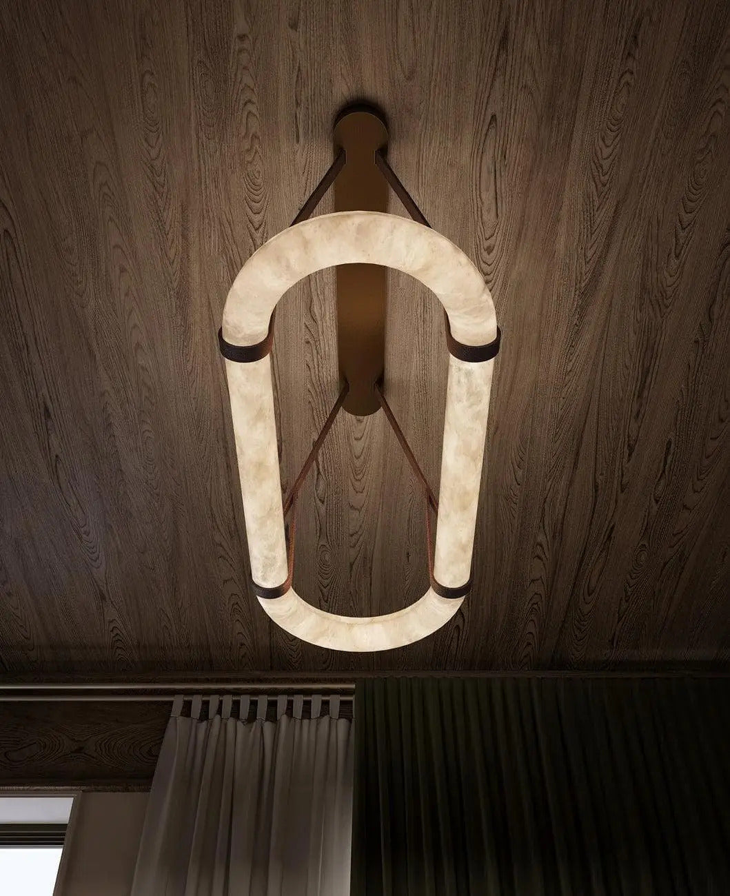 Ethera Alabaster Rectangular-oval Chandelier