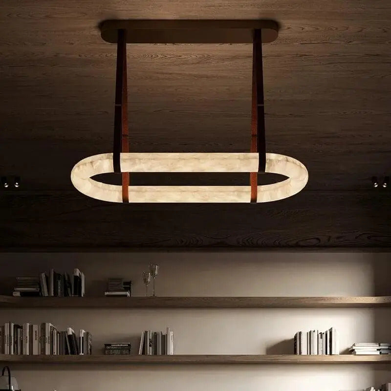 Ethera Alabaster Rectangular-oval Chandelier