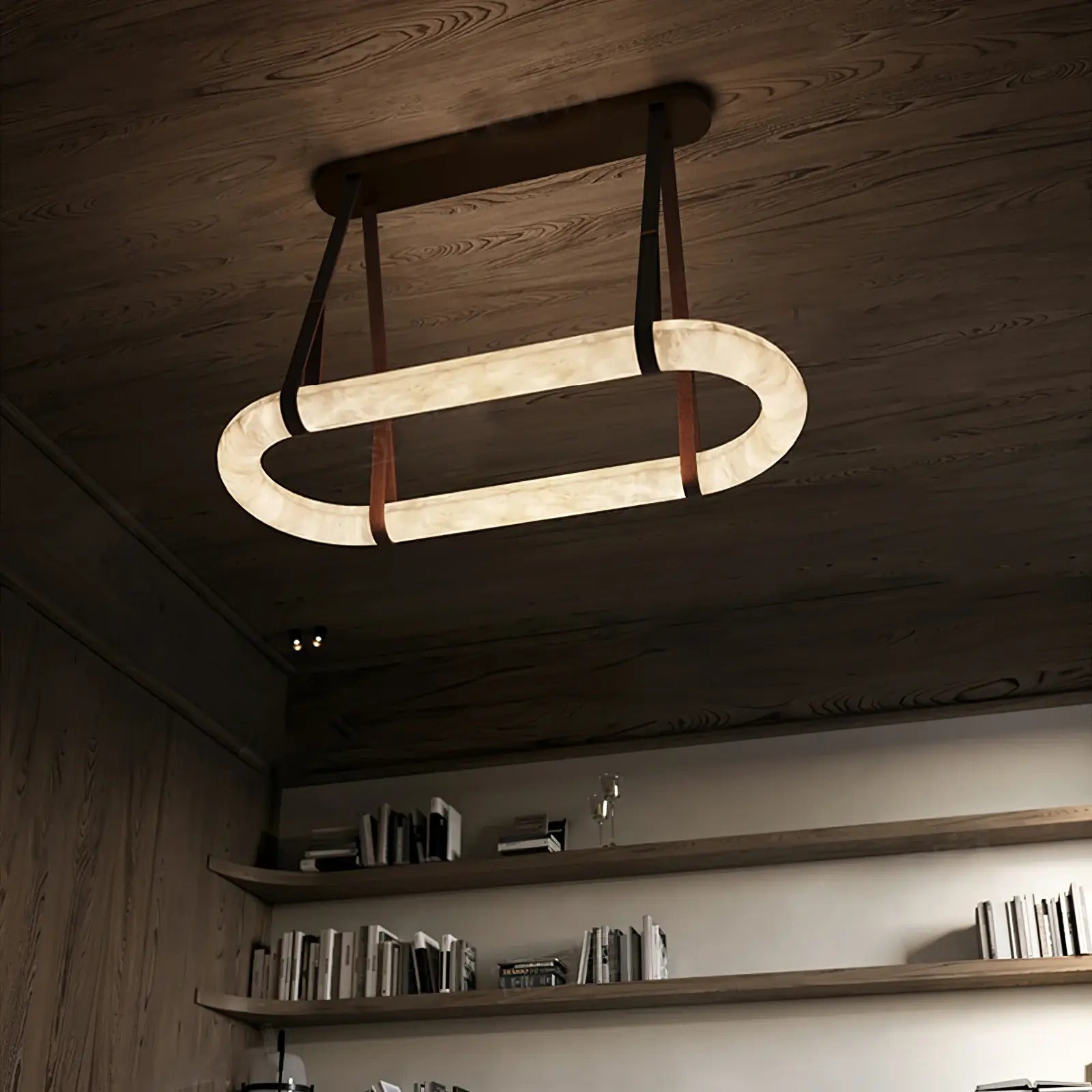 Ethera Alabaster Rectangular-oval Chandelier