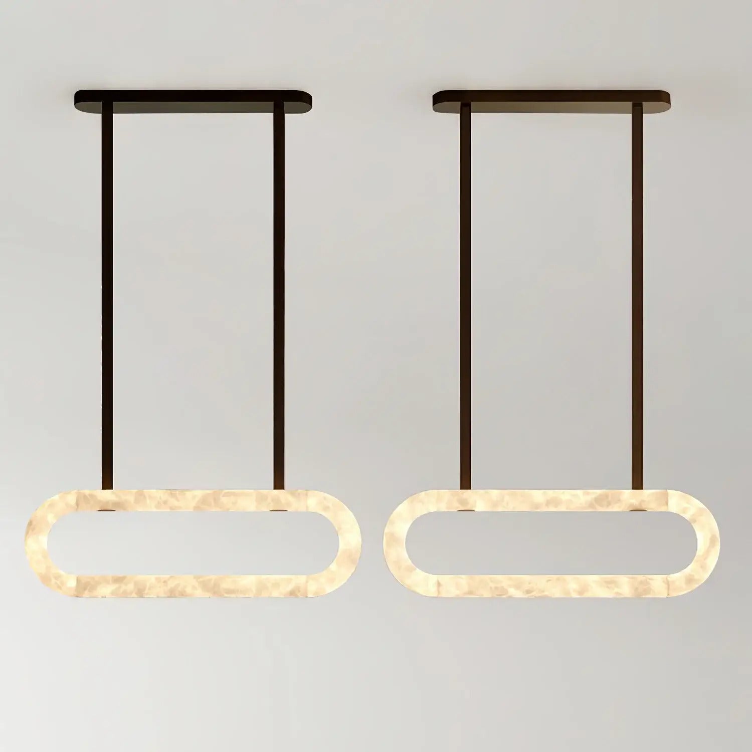 Ethera Alabaster Rectangular-oval Chandelier
