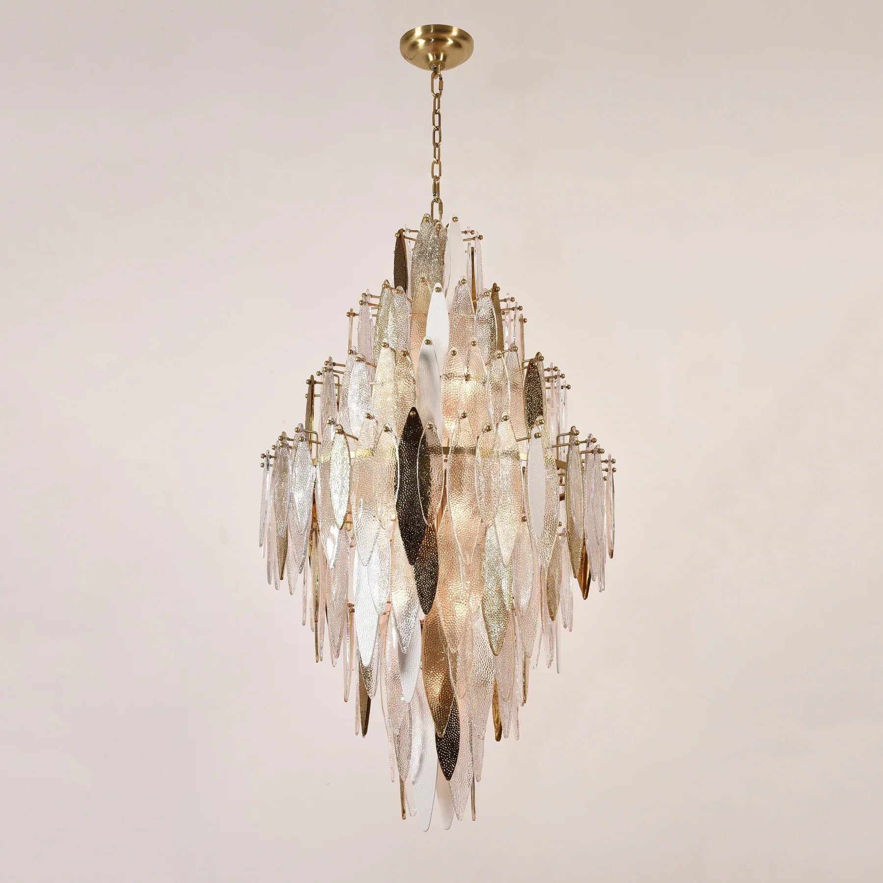 Alba Empire Tiered Oval Glass Chandelier