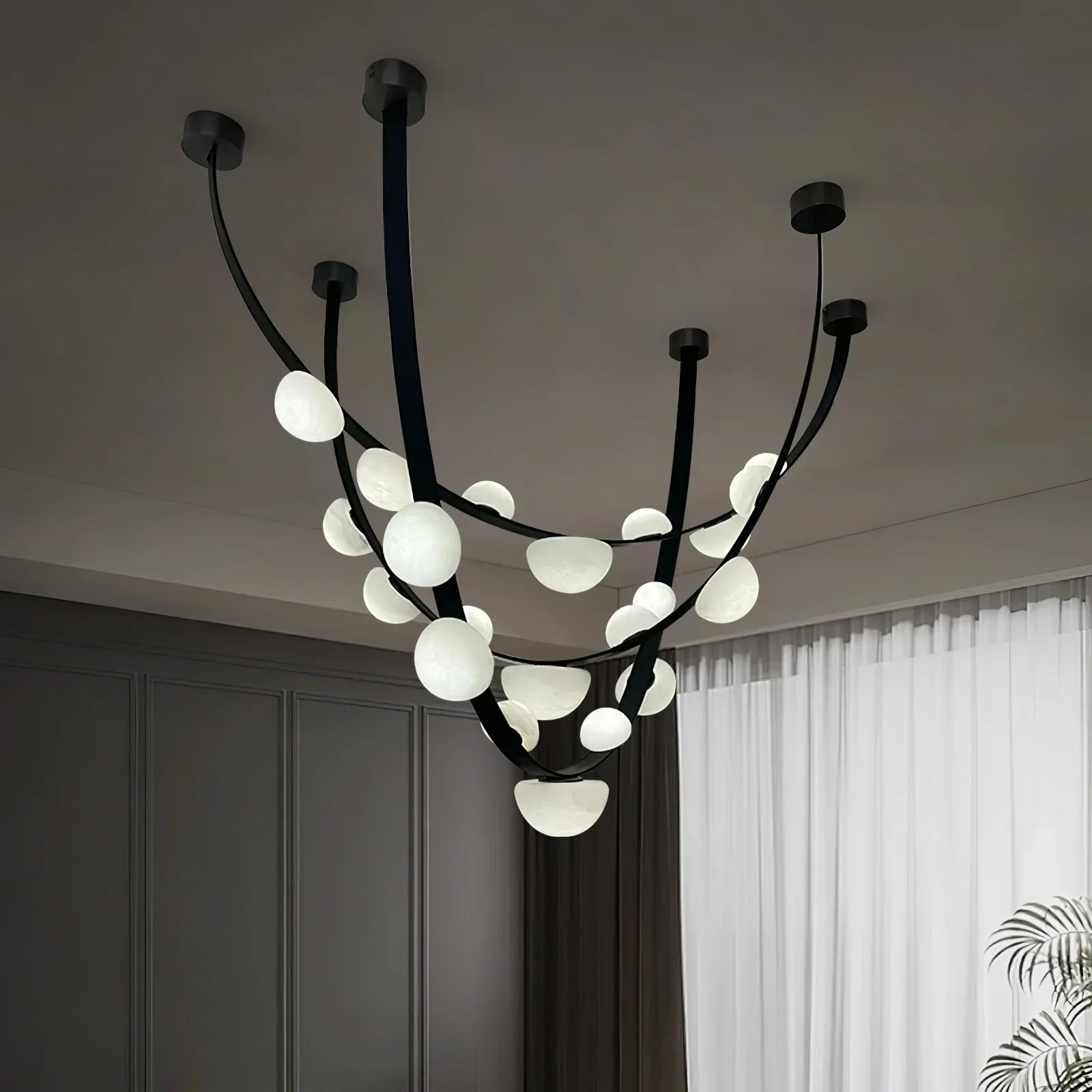 Enceladus Alabaster Dew Drops Chandelier