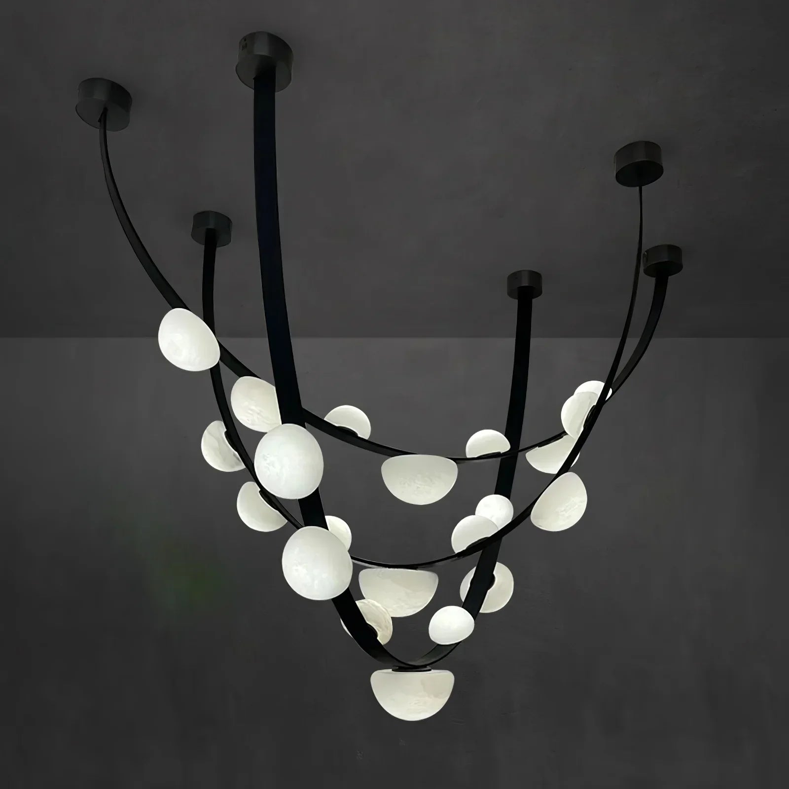 Enceladus Alabaster Dew Drops Chandelier