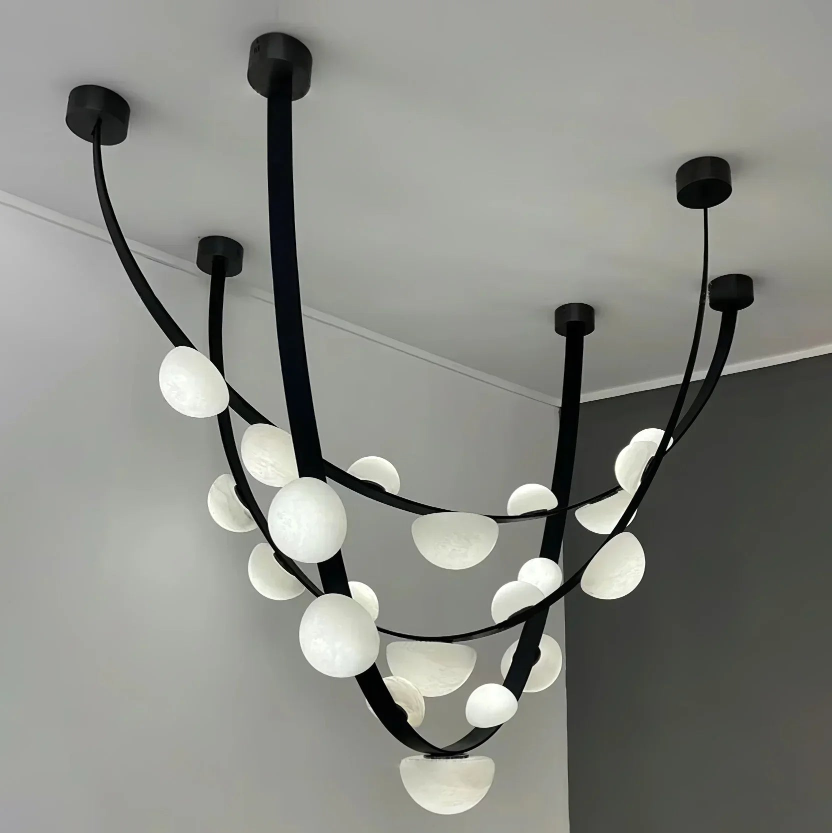 Enceladus Alabaster Dew Drops Chandelier