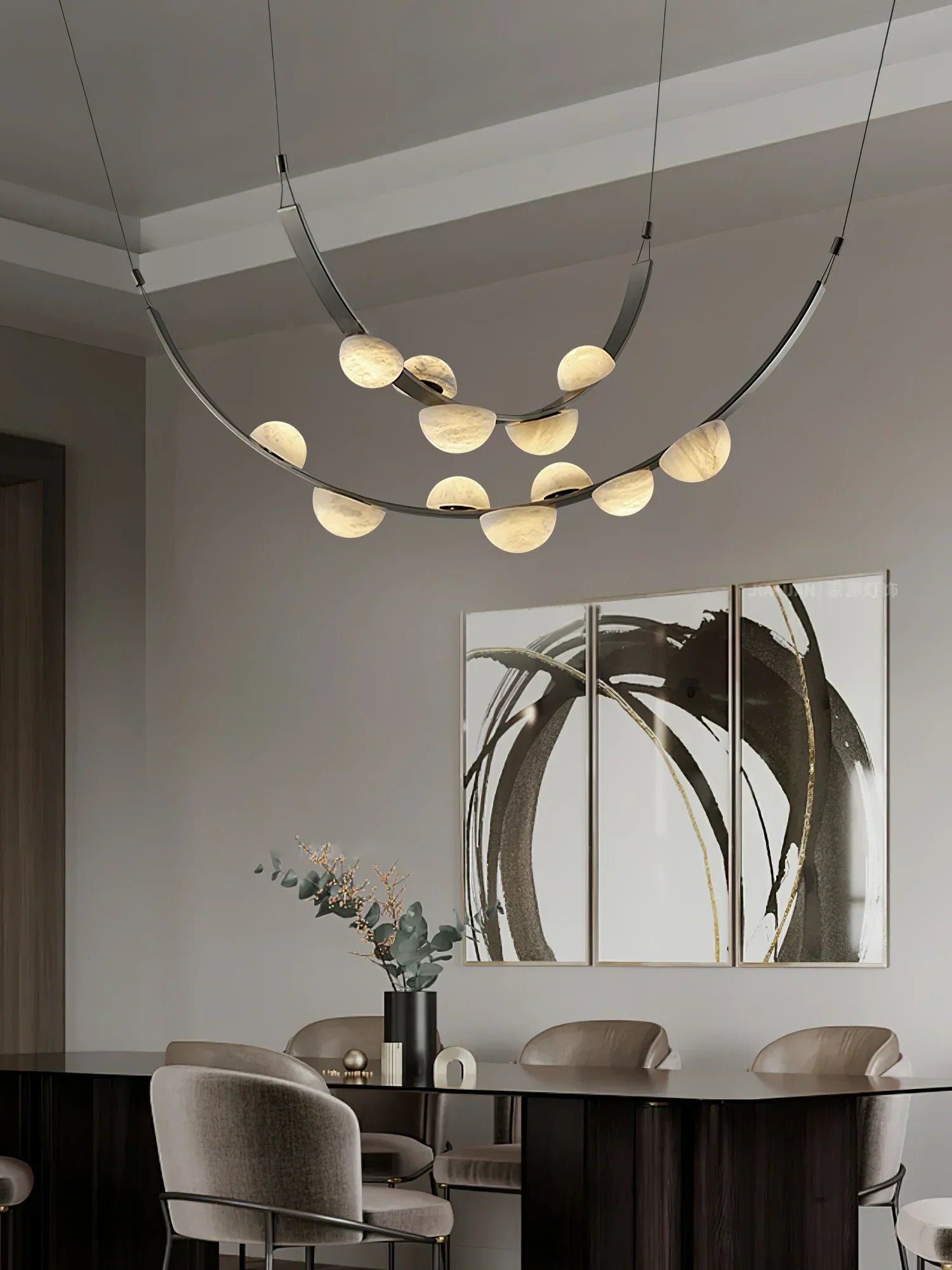 Enceladus Alabaster Dew Drops Chandelier