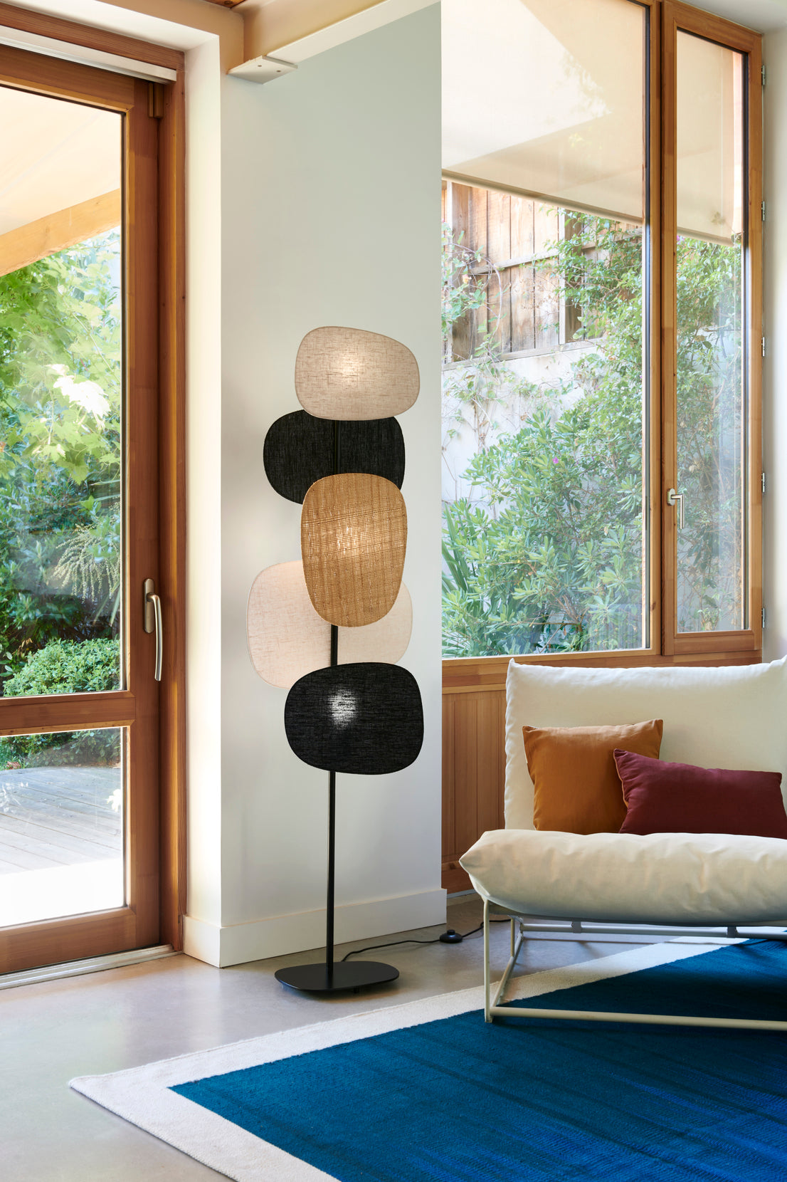 Lampadaire 3 lumières base en métal peint - -1-Luxehomezone