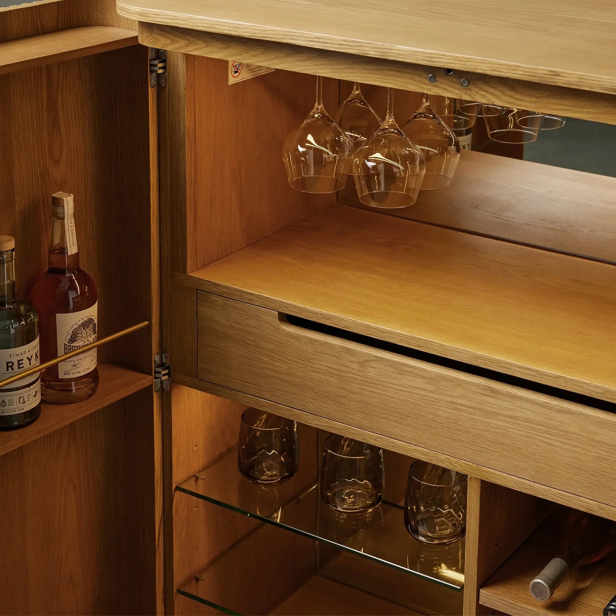 Finn Wood Bar Cabinet