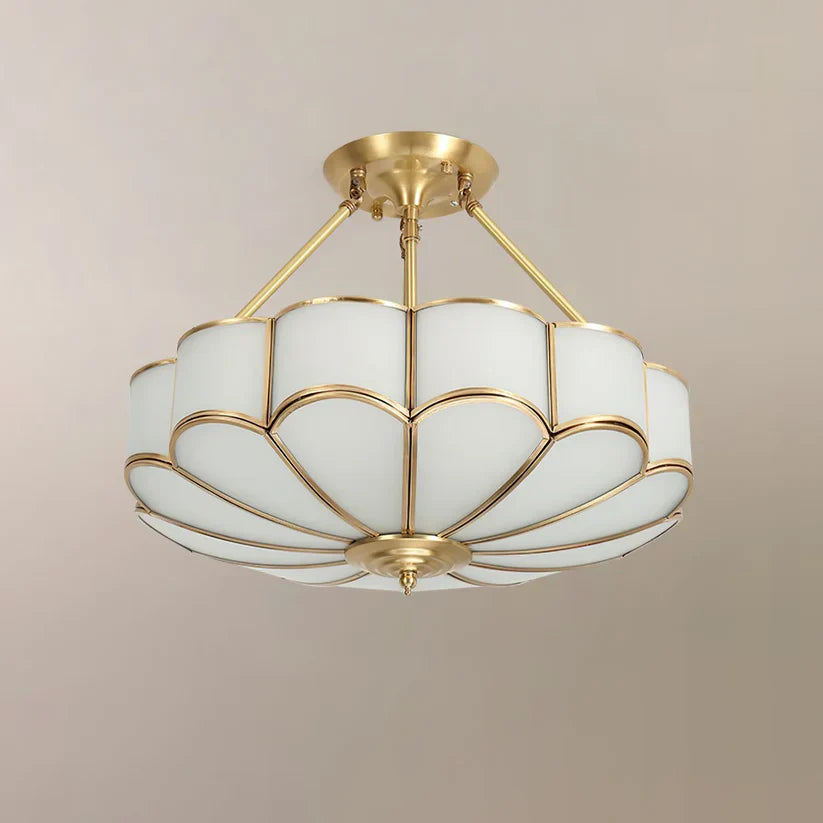 Flower Shape Glass Recessed Ceiling Light-Glass Flush Mount - Flush Mounts, Optimized-1-Luxehomezone