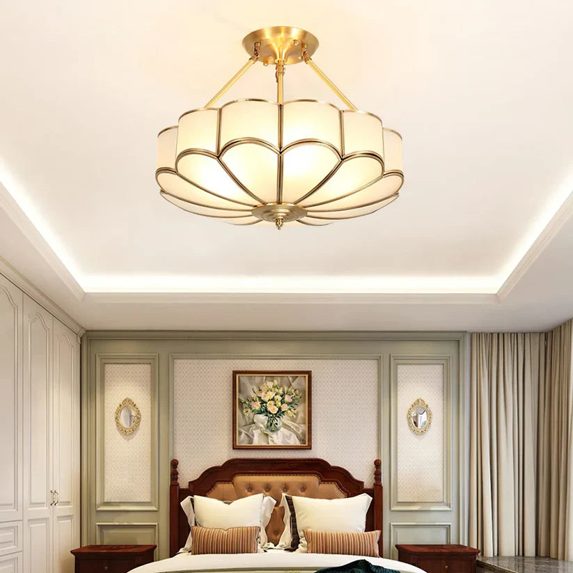 Flower Shape Glass Recessed Ceiling Light-Glass Flush Mount - Flush Mounts, Optimized-1-Luxehomezone