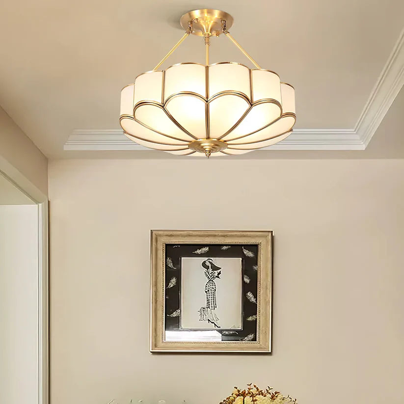 Flower Shape Glass Recessed Ceiling Light-Glass Flush Mount - Flush Mounts, Optimized-1-Luxehomezone