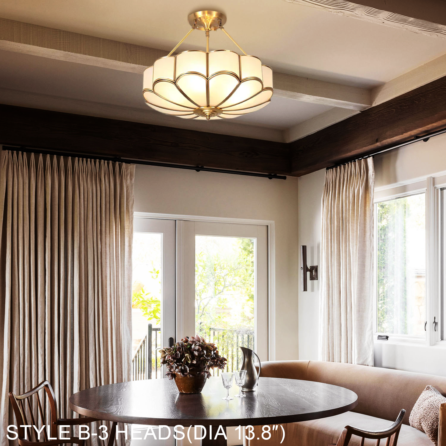 Flower Shape Glass Recessed Ceiling Light-Glass Flush Mount - Flush Mounts, Optimized-1-Luxehomezone