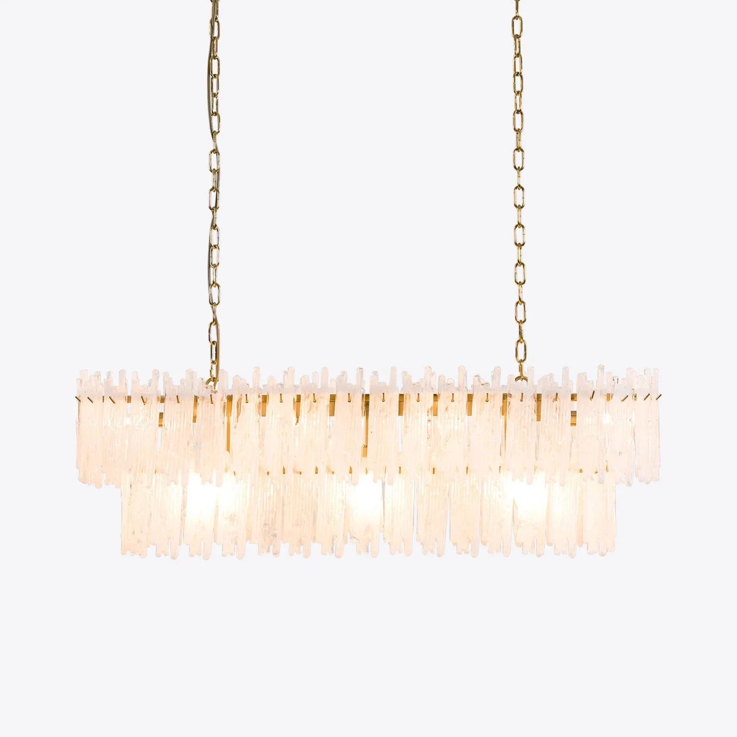 Blanche 60"W Rectangular Glass Chandelier
