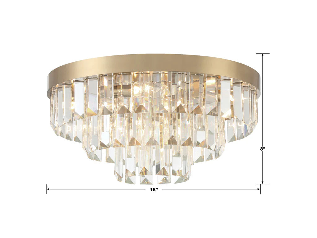 Hayes Round Flush Mount 18"W 3 Tiers
