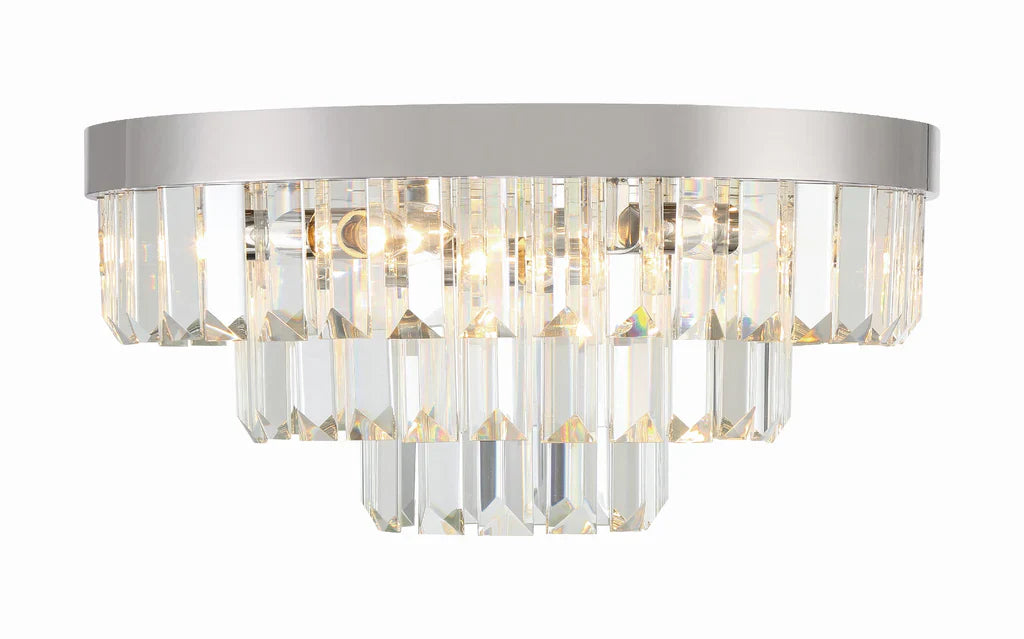 Hayes Round Flush Mount 18"W 3 Tiers