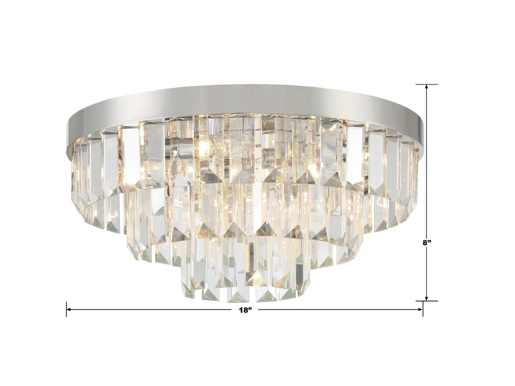 Hayes Round Flush Mount 18"W 3 Tiers