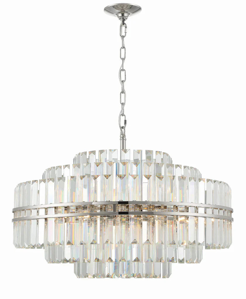 Hayes Round Chandelier 28" 3 Tiers