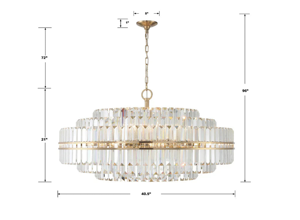 Hayes Round Chandelier 41" 4 Tiers