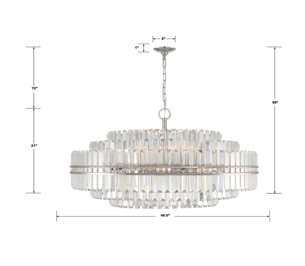 Hayes Round Chandelier 41" 4 Tiers
