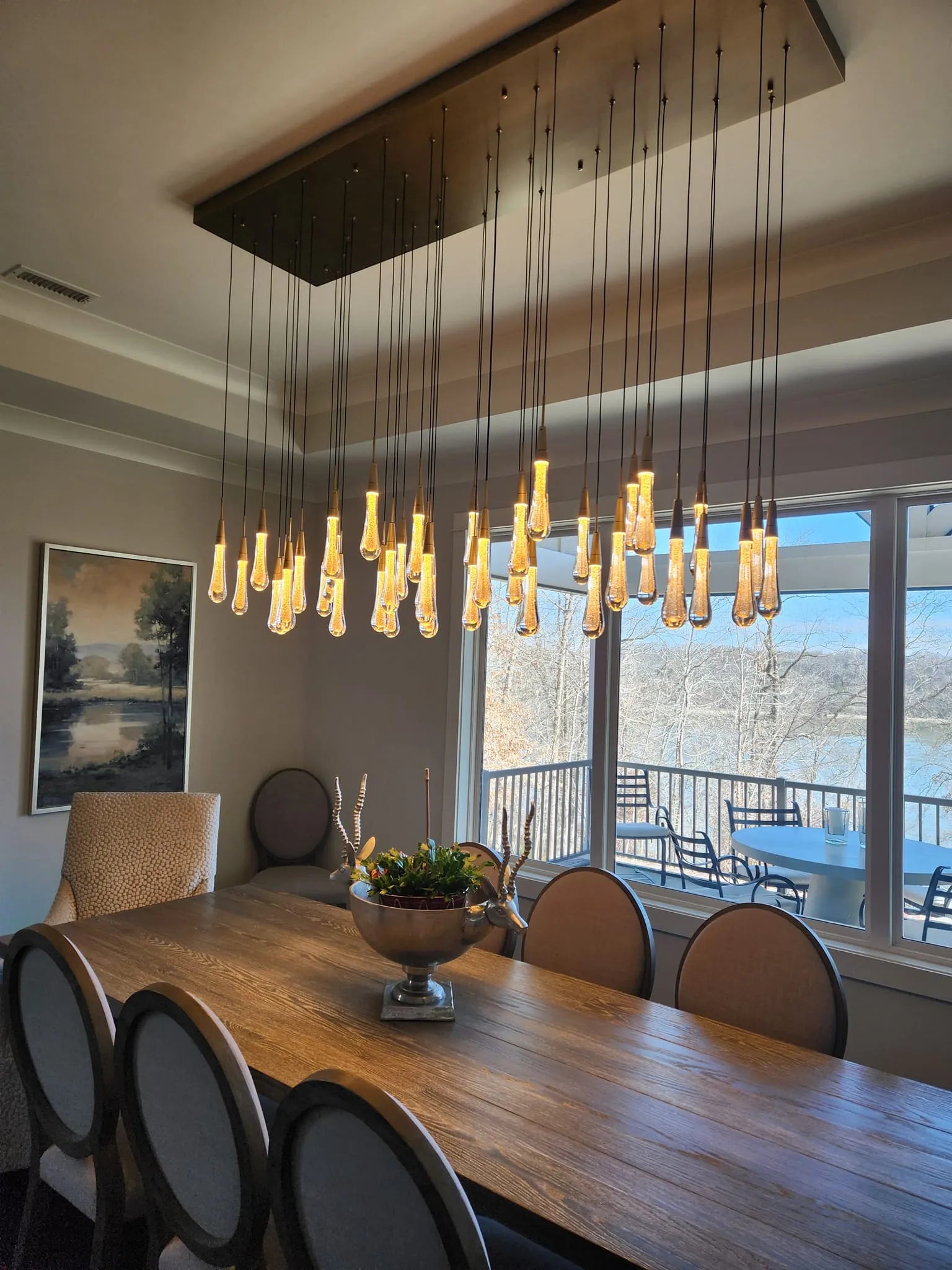 Solitaire Linear Chandelier 37"/ 50"/ 70"/ 87"/ 120"