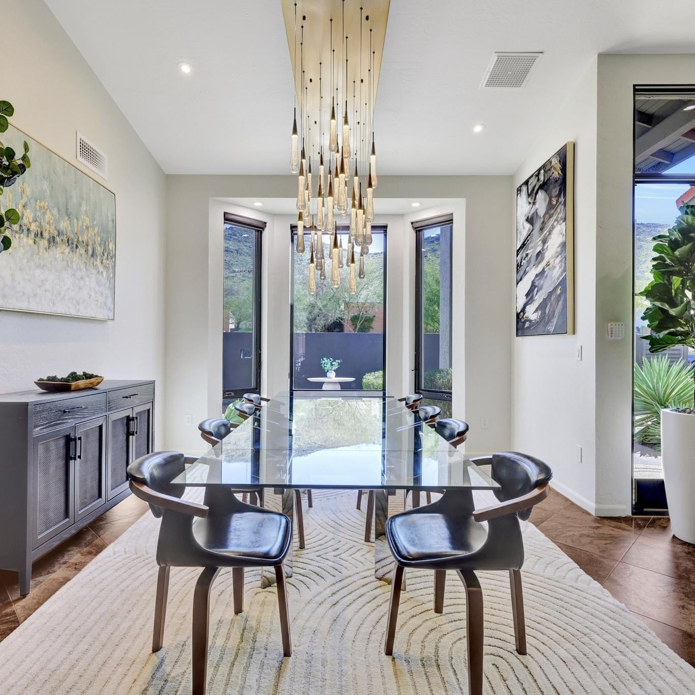 Solitaire Linear Chandelier 37"/ 50"/ 70"/ 87"/ 120"
