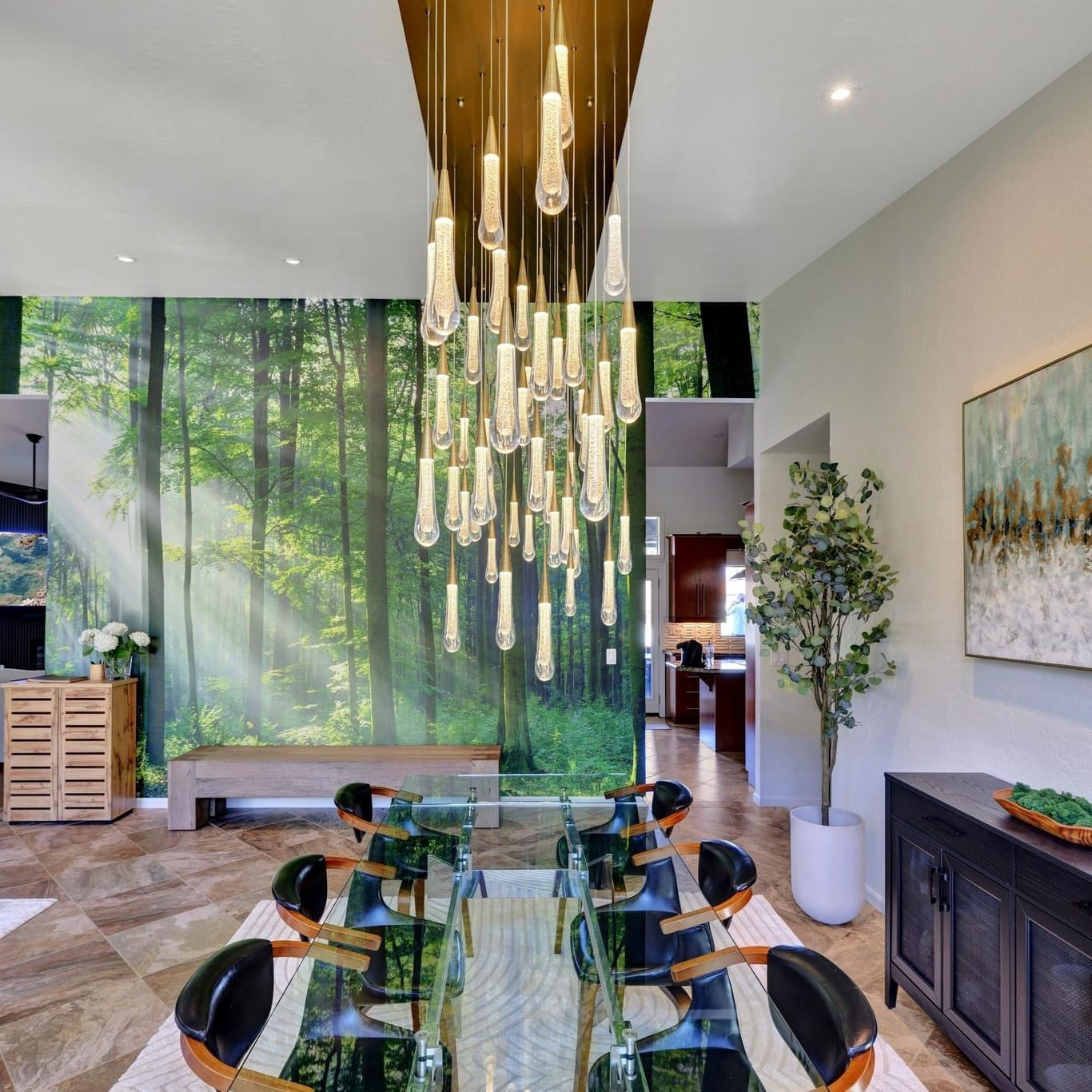 Solitaire Linear Chandelier 37"/ 50"/ 70"/ 87"/ 120"