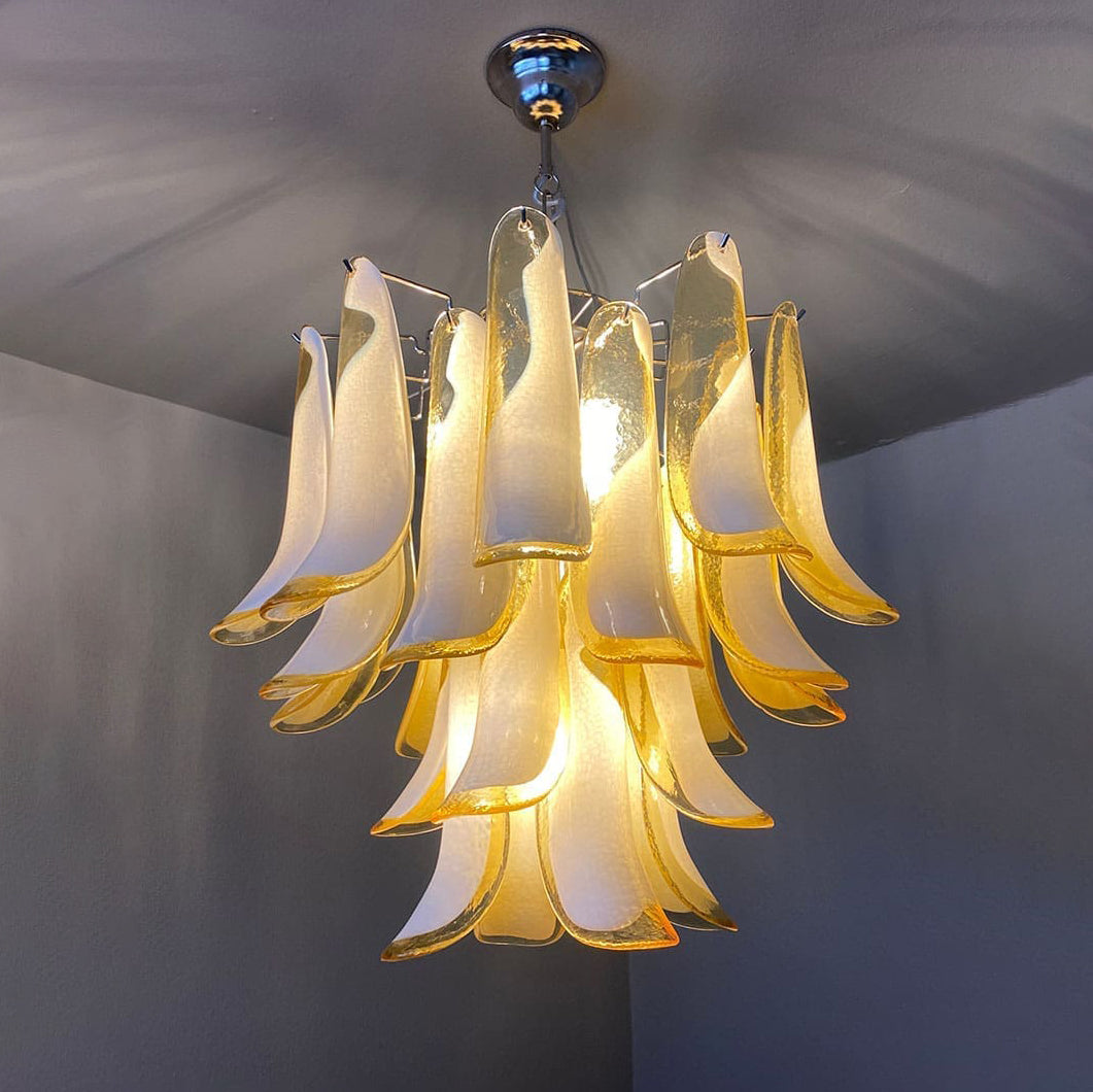 Lumis Murano Round Chandelier 20" Amber