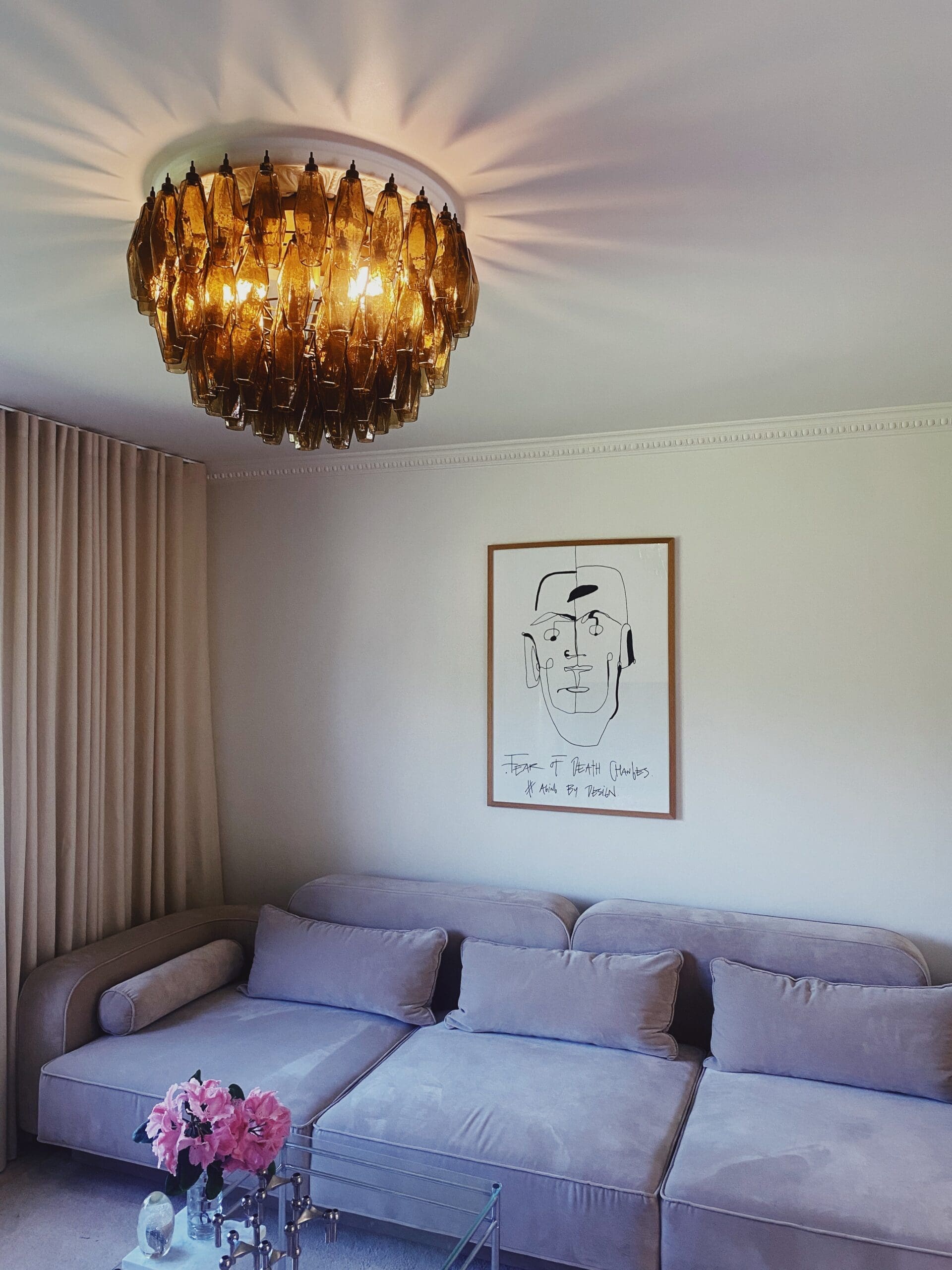 Florence Murano Chandelier Poliedri 84 glasses
