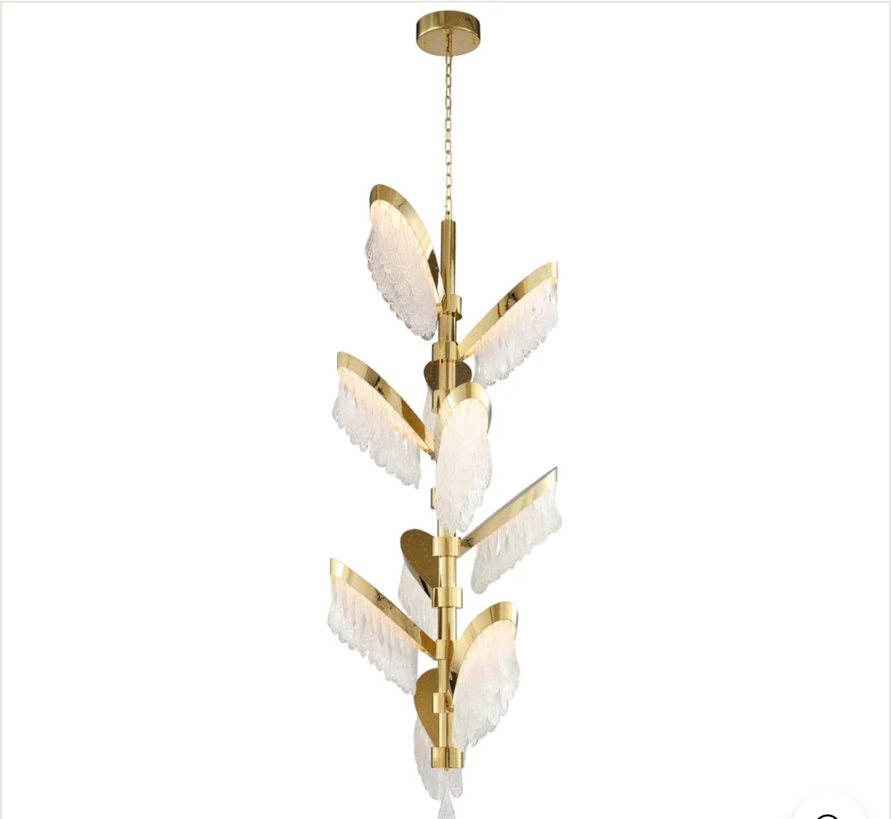 Palm-Villa Murano Glass Foyer Chandelier