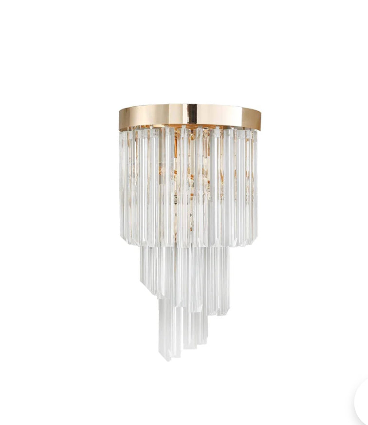 Twin Palms Crystal Sconce