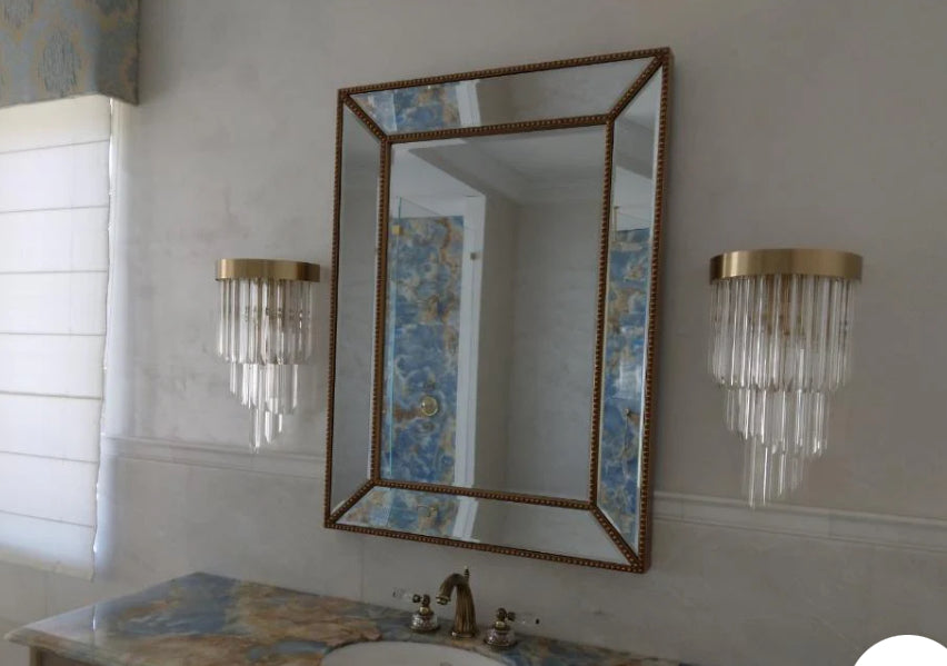 Twin Palms Crystal Sconce