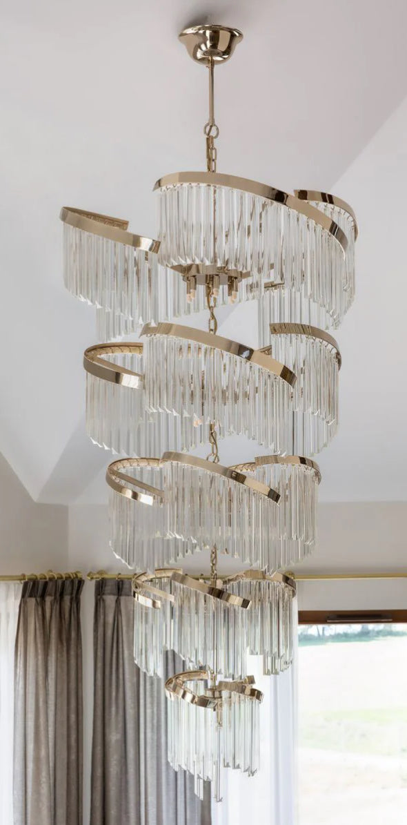 Twin Palms Foyer Crystal Chandelier