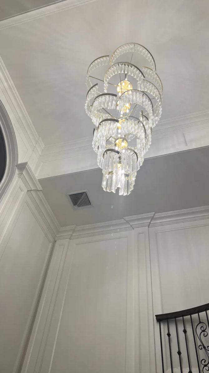 Twin Palms Foyer Crystal Chandelier