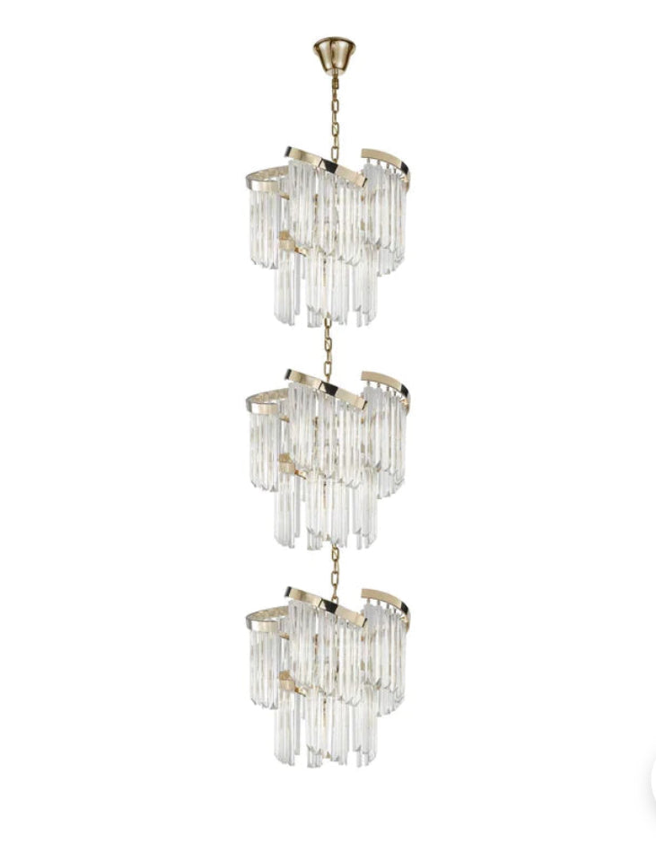 Twin Palms Foyer Pendant Crystal Chandelier