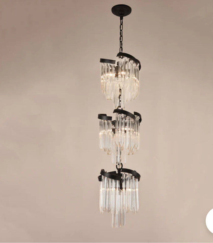 Twin Palms Foyer Pendant Crystal Chandelier