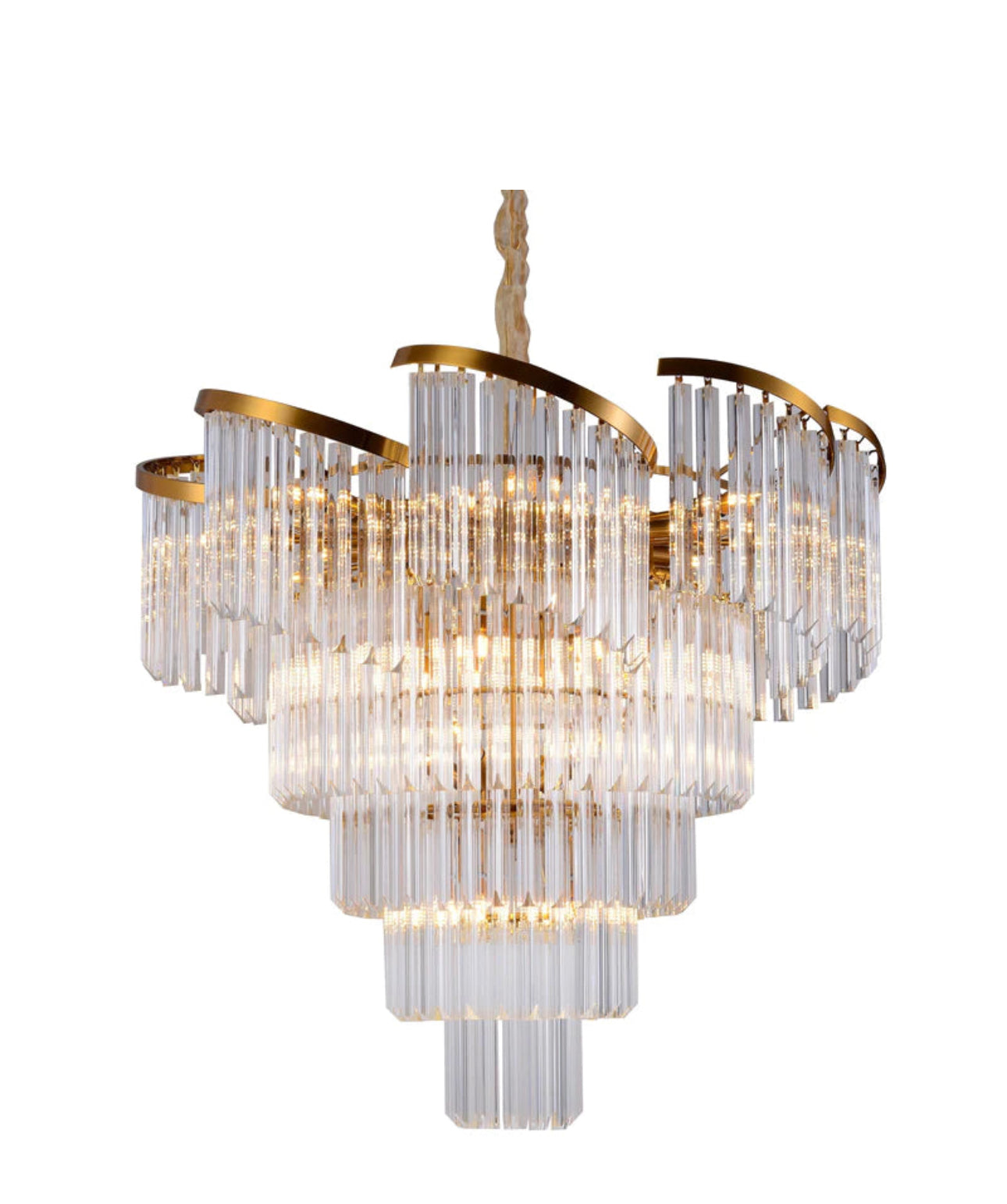 Twin Palms Round Crystal Chandelier