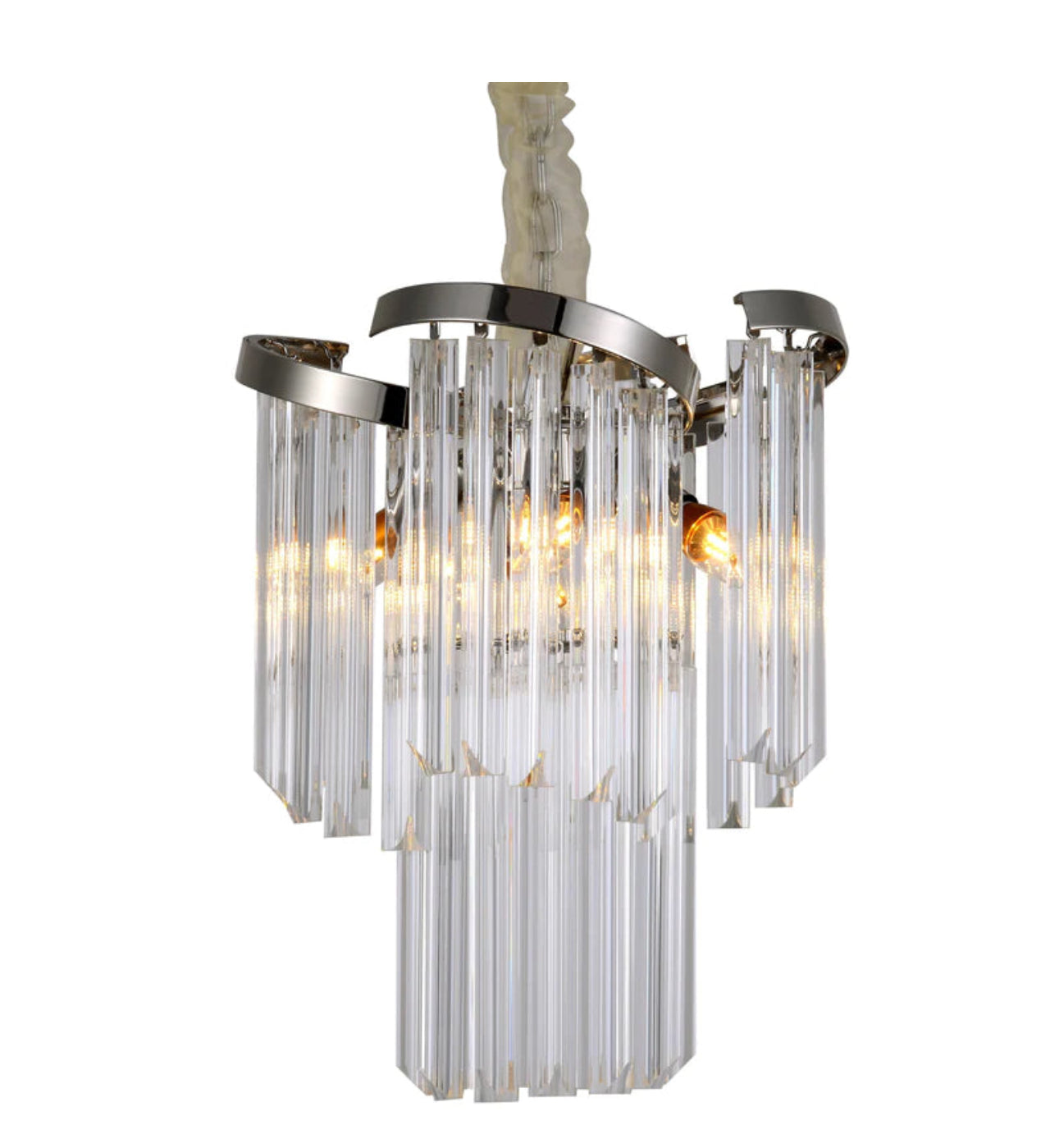 Twin Palms Round Crystal Chandelier