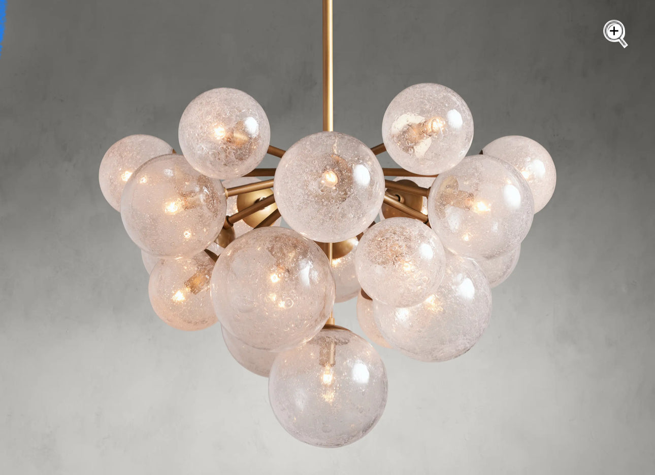 Mandoza  Glass Chandelier 27”