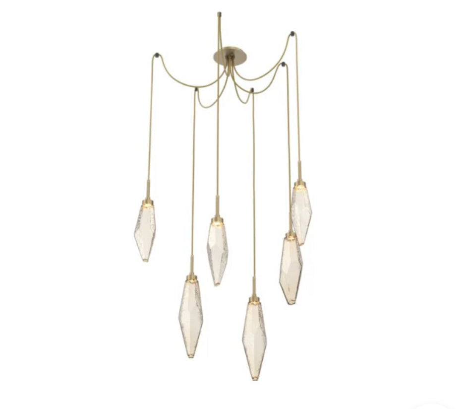 Rock Modern Crystal Swing Chandelier