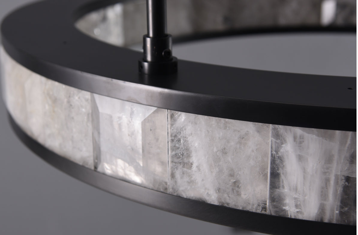 Clayten-I Rock Crystal Pendant Bronze