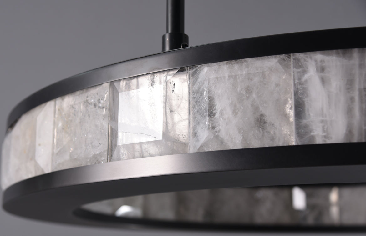 Clayten-I Rock Crystal Pendant Bronze