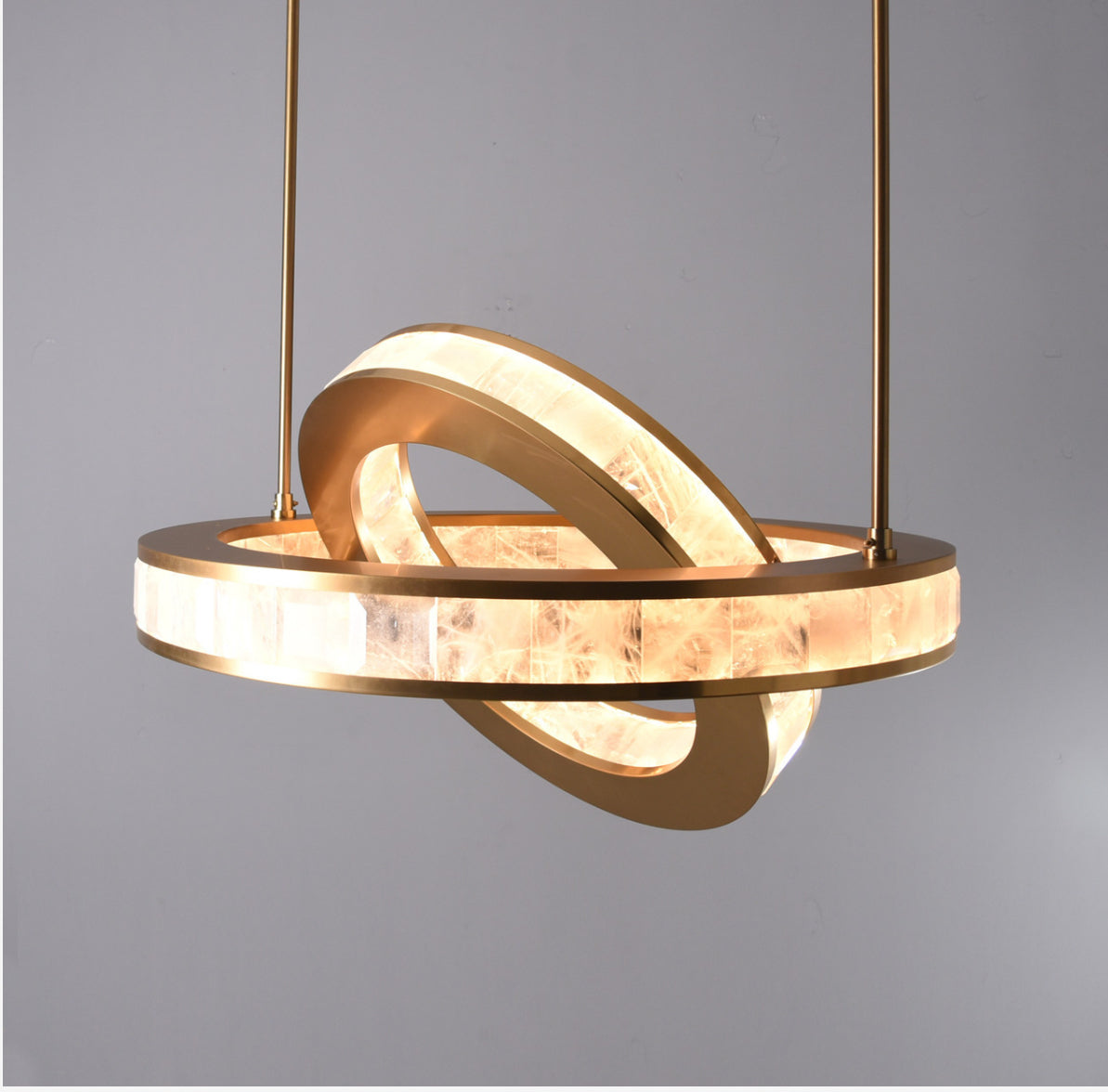 Clayten Rock Crystal Pendant Brass