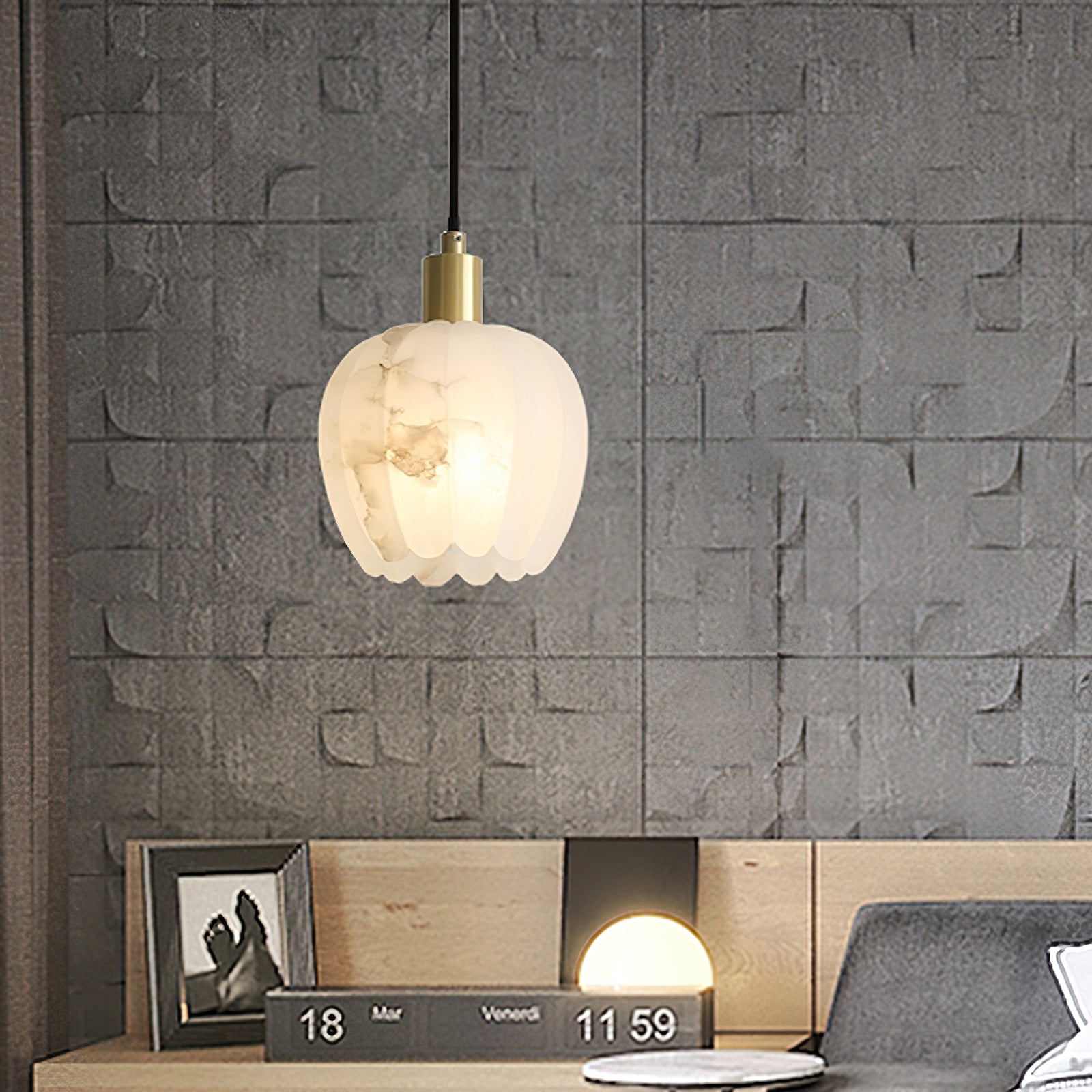 Lilin Alabaster Pendant Light - Alabaster globe light, Ambient lighting, Artistic pendant light, Custom lighting, Decorative lighting, Designer lighting, Dining room lighting, High ceiling lighting, High-end lighting, Innovative lighting, Luxury lighting, Modern chandelier, Modern pendant lighting, Sophisticated lighting, Stylish pendant light- Pendant Light1-Luxehomezone