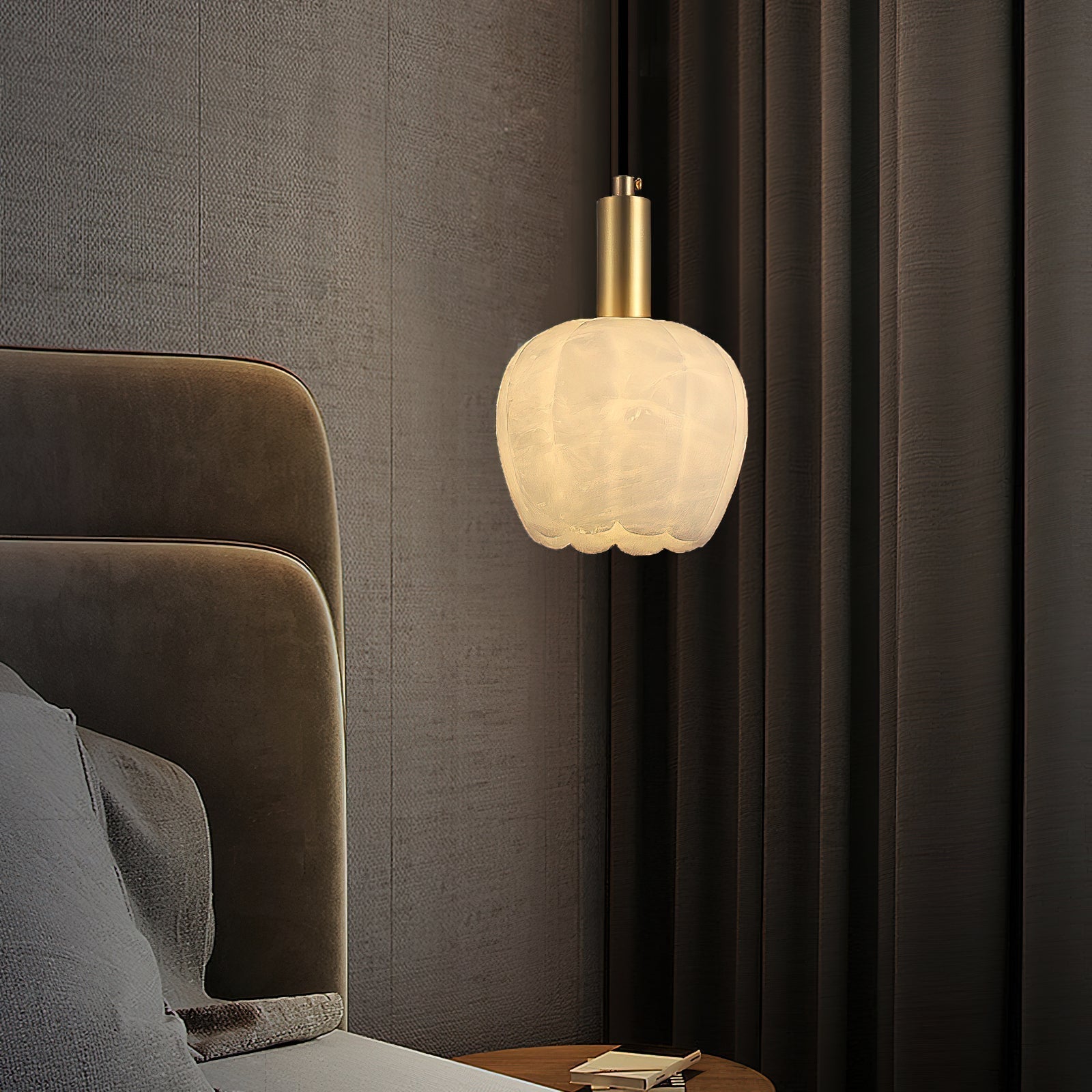 Lilin Alabaster Pendant Light - Alabaster globe light, Ambient lighting, Artistic pendant light, Custom lighting, Decorative lighting, Designer lighting, Dining room lighting, High ceiling lighting, High-end lighting, Innovative lighting, Luxury lighting, Modern chandelier, Modern pendant lighting, Sophisticated lighting, Stylish pendant light- Pendant Light1-Luxehomezone