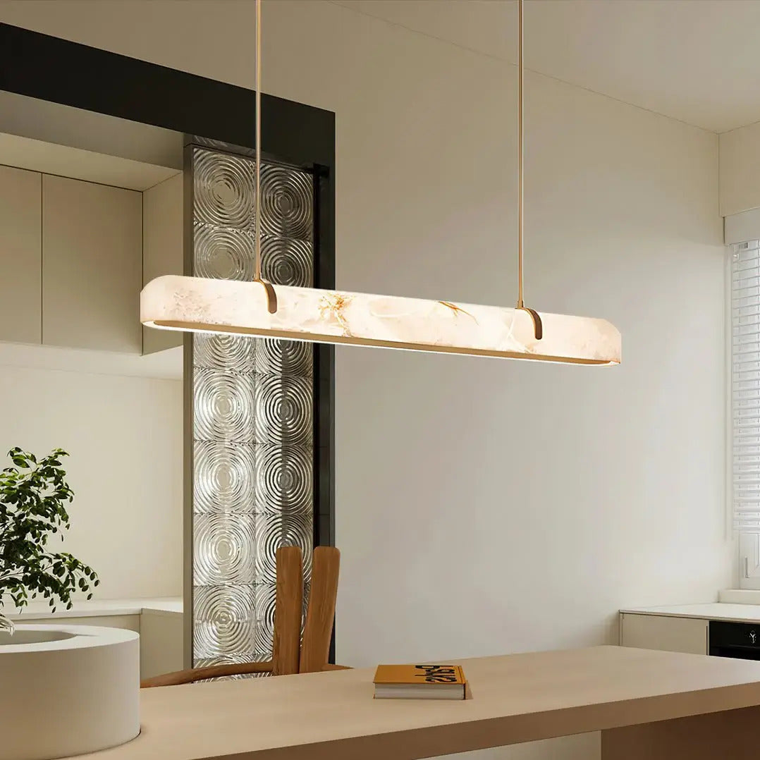 Merlin Lamps Linear Alabaster Chandelier