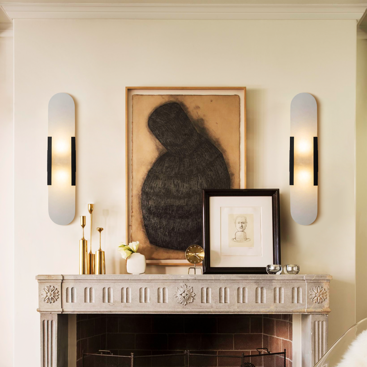 Melange Alabaster Wall Lamp - Luxehomezone